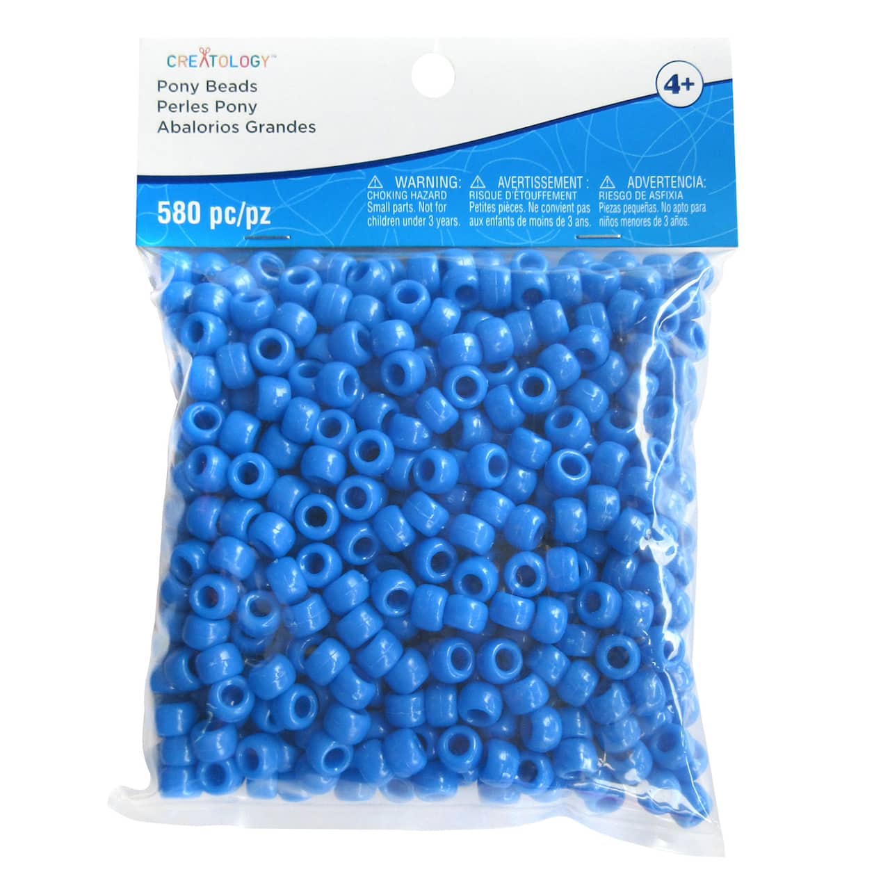 12 Packs: 580 ct. (6,960 total) Opaque Pony Beads by Creatology™, 6mm x 9mm